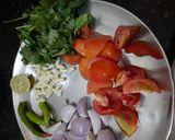 A picture of step 1 of Dhaniye ki chutney.