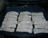 A picture of step 17 of Two Ways to Make Red Yeast Cabbage and Yellow Chive Dumplings (Boiled Dumplings + Potstickers).