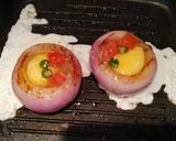 A picture of step 4 of Poached Egg in Grilled Onion Bowl.