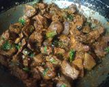 A picture of step 4 of Mutton Pepper fry.