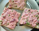A picture of step 3 of Instant mix veg bread Besan sooji toast.