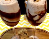 A picture of step 1 of The Merlion Chocolate Shake.