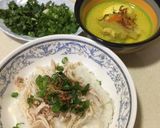 Foto langkah ke 4 dari resep Bubur ayam kampung (kuah kuning +sayuran)#Bikinramadhanberkesan.