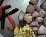 A picture of step 1 of Durga puja special navmir bhog(Rui fish Kalia).