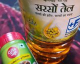 A picture of step 1 of Arvi ki sukhi sabzi.