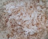 A picture of step 1 of Mango coconut vadi / burfi.