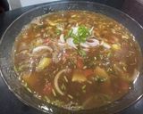 A picture of step 4 of Kathyawari cholay chaat.