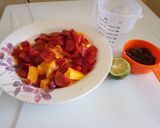 A picture of step 1 of Homemade Mixed Fruit Jam.