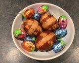 A picture of step 3 of Easter eggs (not chocolate but real boiled egg!).