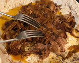 A picture of step 7 of Slow cooked pulled pork with sweet potato mash and healthy slaw.