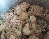 A picture of step 5 of White Pulao.