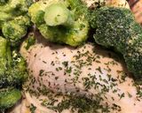 A picture of step 4 of Roasted Chicken Thighs with Broccoli 🥦.