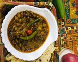 A picture of step 5 of Same ki phali ke salan.