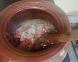 A picture of step 2 of Mutton nehari in clay pot.