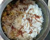 A picture of step 8 of Hadrabadi dum biryani (veg).