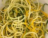 Foto del paso 1 de la receta: Fideos de zucchini con jamón serrano y queso ibérico