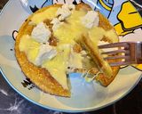 صورة لخطوة 2 من وصفة بيض بالسمسم والجبنه الموزاريلا صحي #دايت 🍳