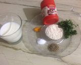 A picture of step 1 of Methi mug cake.