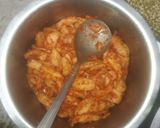 A picture of step 5 of Hing flavour mango pickle.