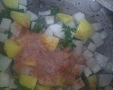 मूली के पत्ते आलू की सब्जी (mooli ke patte aloo ki ki sabzi recipe in Hindi) रेसिपी चरण 3 फोटो