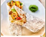 A picture of step 5 of Paneer Kathi Roll.