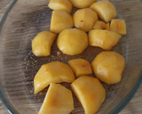 Foto del paso 5 de la receta: Tarta de zanahoria, melocotones y nueces caramelizadas (sin gluten)