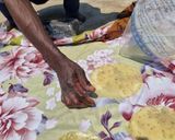 A picture of step 7 of Sarevda papdi.