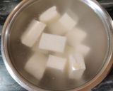 A picture of step 1 of PANEER with COCONUT MILK..