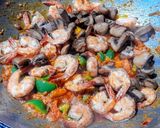 A picture of step 3 of Jackfruit Prawn Mushroom Curry.