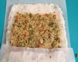 A picture of step 19 of Veg Sushi with leftover rice.
