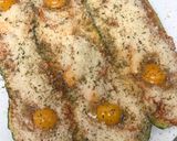Foto del paso 4 de la receta 357. Calabacines rellenos con manzanas y huevos de codorniz (vegetariano)