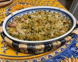 Une image de l'étape 13 de Riz gratiné aux deux fromages, courgette, persil et jambon.