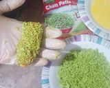 A picture of step 2 of 🥦Chicken Chatt patta kabab 🥬With knorr green noodles.