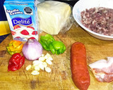 Foto del paso 1 de la receta: Canelones rellenos con carne molida, chorizo y salsa blanca