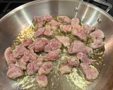 A picture of step 2 of Bourbon Chicken.