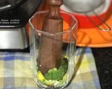 A picture of step 1 of Virgin Black Mojito Mocktail.