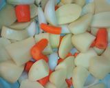 Zöldségben pácolt, zöldségen sült pecsenye recept fázis 2 fotója