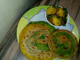 TRIANGA LUCHHA PARATHA and aloo curri