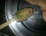 A picture of step 4 of Cheese kabab.