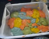 A picture of step 5 of Rainbow blondies.