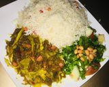 Shinkafa & cabbage sauce, saladmatakin girki3 hoto