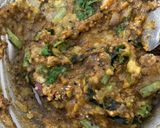 A picture of step 5 of Jowar Bhakri and vegetable (Pendbhaji Bhakri).