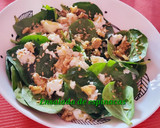 Foto del paso 3 de la receta: Ensalada de espinacas con requesón, nueces y miel