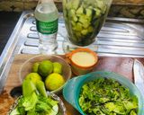 A picture of step 1 of Cucumber mojito🥒🍃🍋.