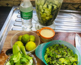 A picture of step 1 of Cucumber mojito🥒🍃🍋.