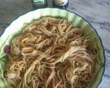 A picture of step 1 of Indian Style Chowmein.