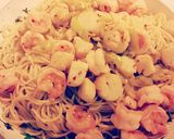 A picture of step 19 of Spaghetti with Shrimp and Scallops in Garlic Butter Sauce.