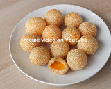 A picture of step 1 of Sesame ball with salted egg custard.