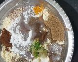 A picture of step 3 of Cabbage leaf vadi.
