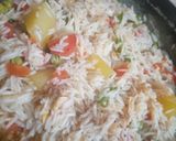 A picture of step 5 of Gajar Matar Shimla Pulao | vegetables Fried Rice | Chinese Pulao.
